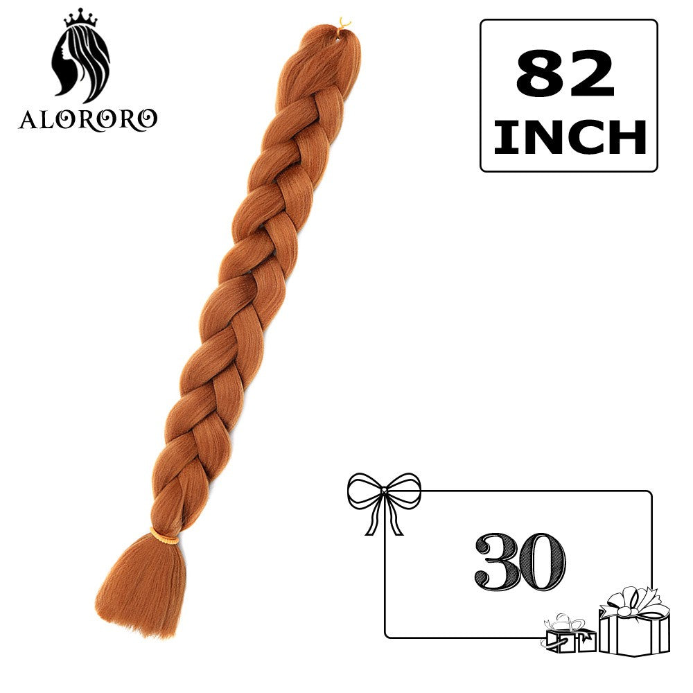 Alororo Synthetic Jumbo Braid Hair 82 Inch African Fake Hair High Temperature Fiber Puple Red Braiding Hair Extensions for Women