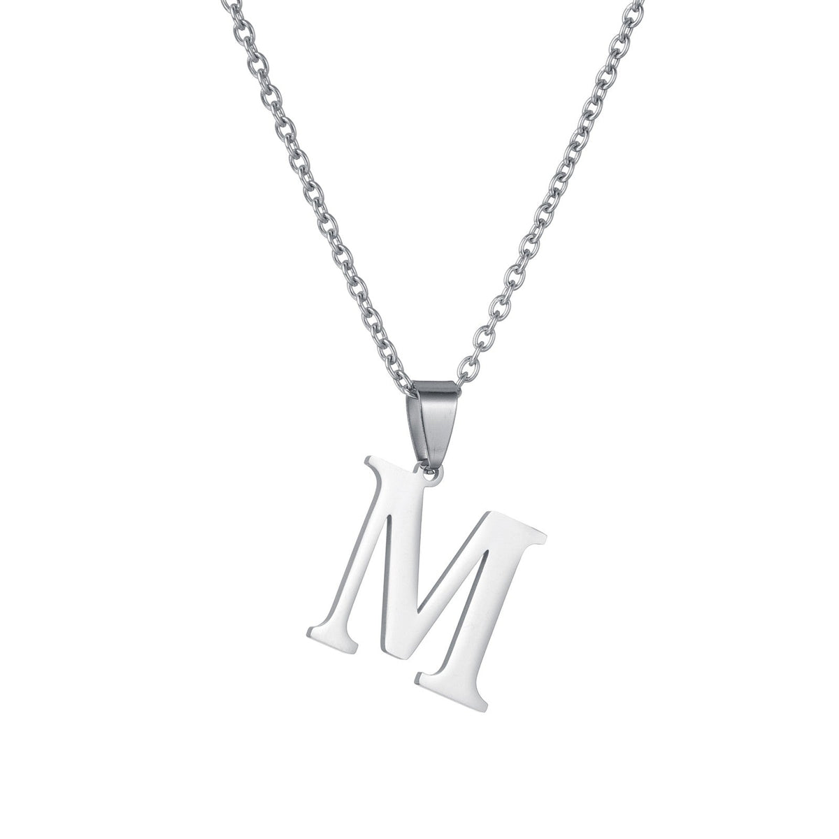 26 Alphabet Letters A-Z Name Pendant Stainless Steel Necklace Initial Minimalist Necklaces For Men Women Fashion Gifts Wholesale
