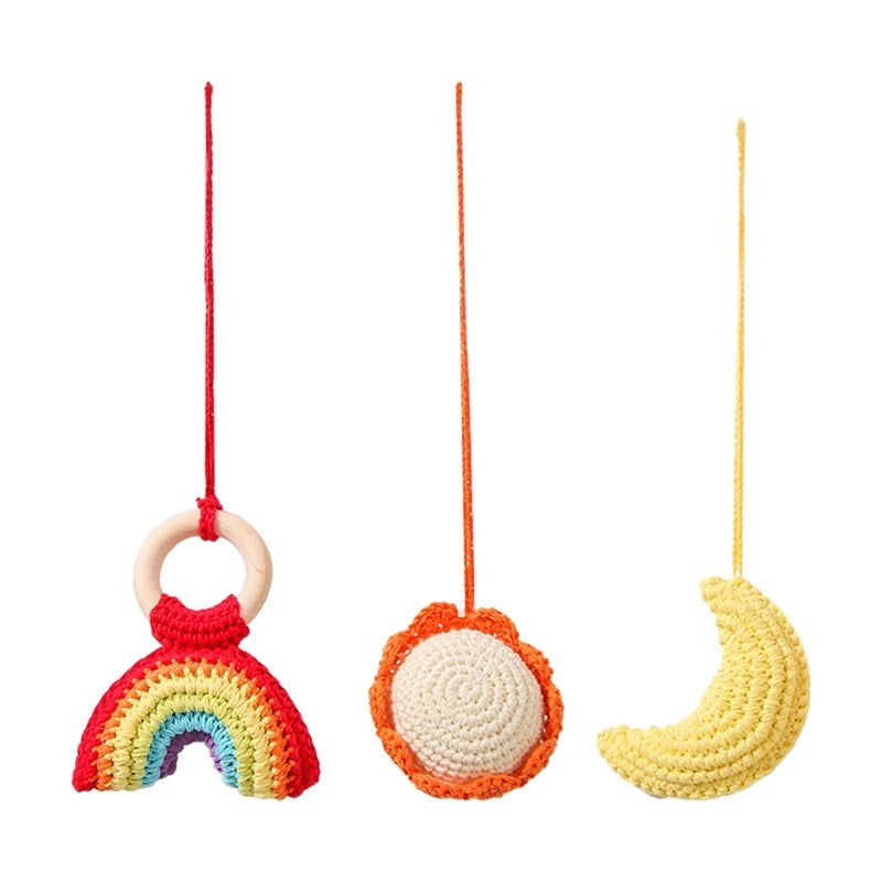 Newborn Gym Pendant Toys Wooden Mobile Crib Hanging Rattle Teether Baby Sensory Toys For Stroller Gym Activity Product Gifts