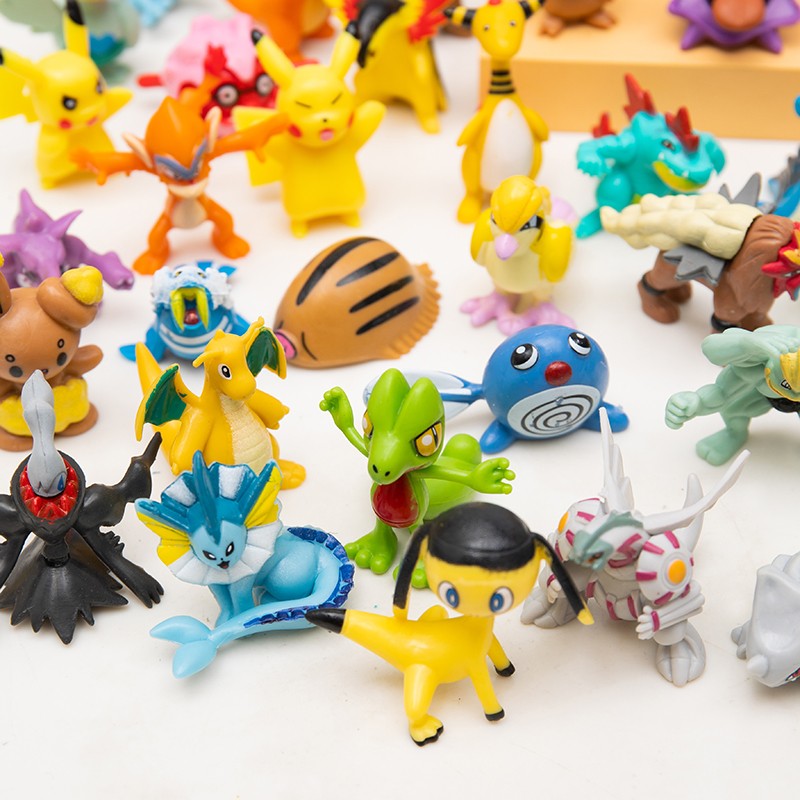 Pokemon Mini Figures 144 2-3cm/250 4-6cm Anime Model Different Styles Cute Doll Toys Pikachu Pokémon Go Children Birthday Gifts