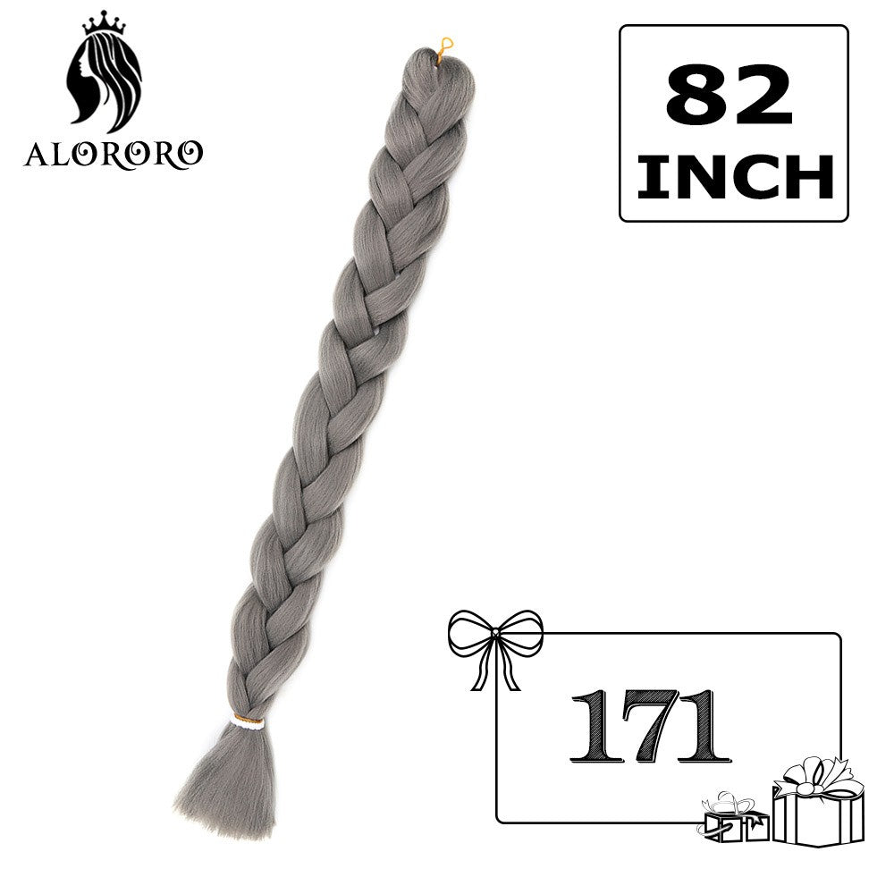 Alororo Synthetic Jumbo Braid Hair 82 Inch African Fake Hair High Temperature Fiber Puple Red Braiding Hair Extensions for Women