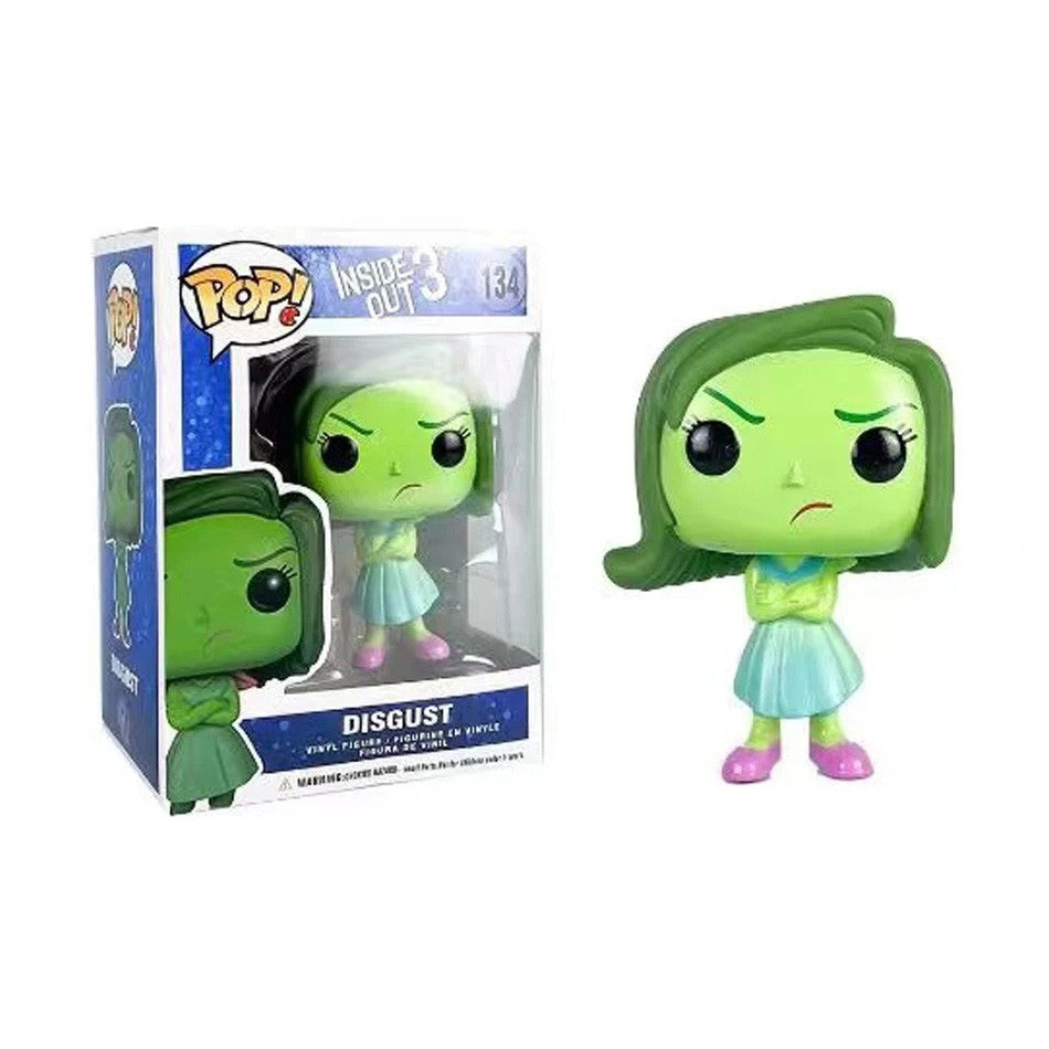 Anime inside out 2 Joy Anxiety Anger Sadness Disgust Fear POP Figure Action Toys Cartoon Movie PVC Doll Figurines