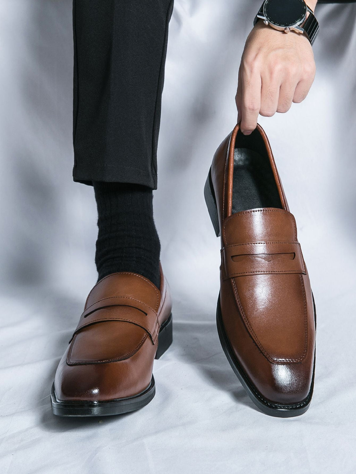 Men's Dress Shoes Classic Casual Business Leather Shoes Men Retro Oxfords Formal Social Wedding Office Leather Shoes For Men