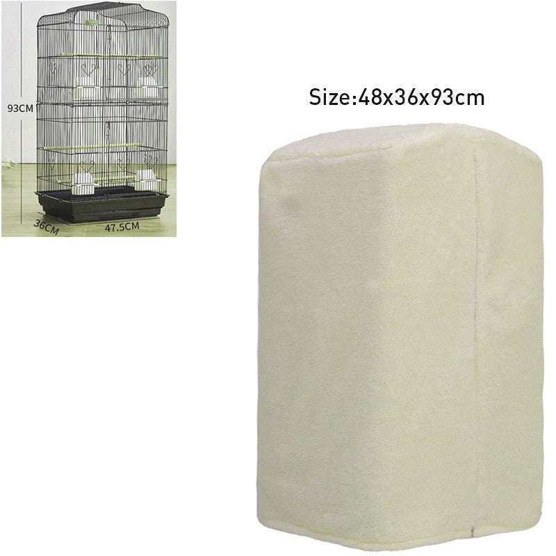 Winter Warm Bird Cage Cover Breathable Splashproof Large Bird Cage Cover Parrot Cage Shading Protective Products Bird Supplies