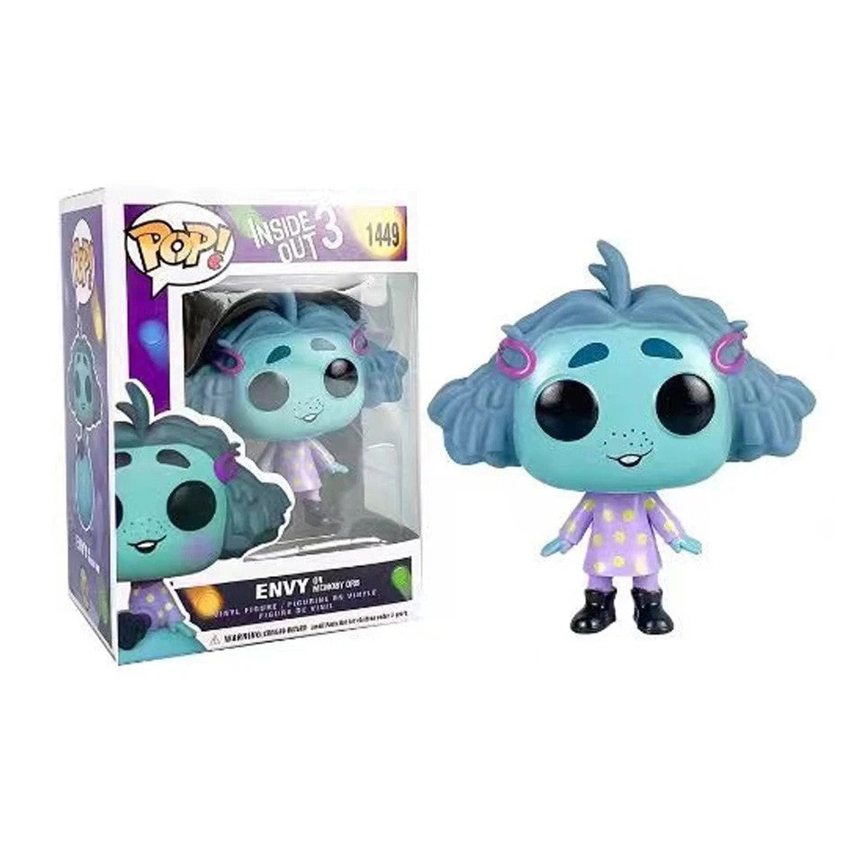 Anime inside out 2 Joy Anxiety Anger Sadness Disgust Fear POP Figure Action Toys Cartoon Movie PVC Doll Figurines