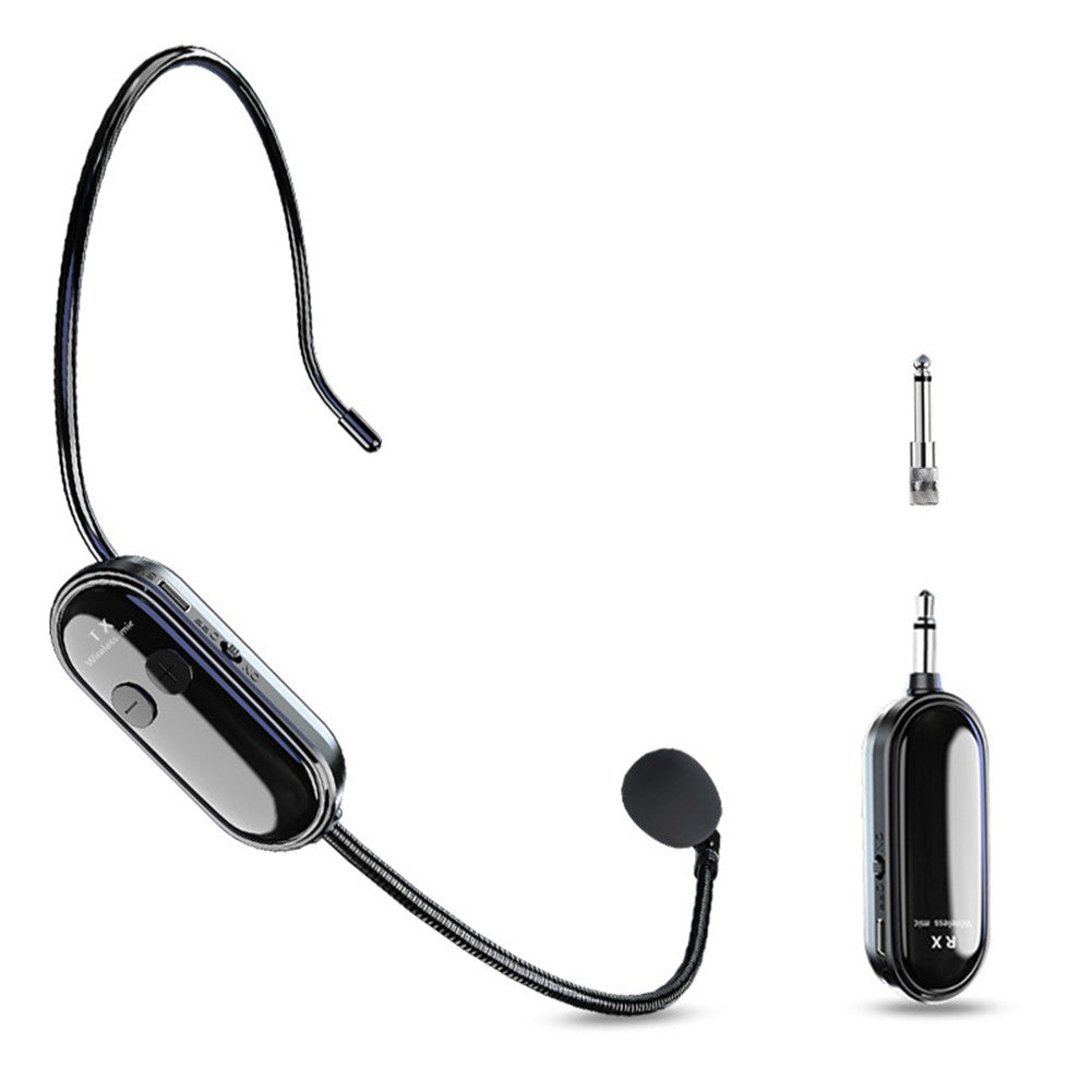 2.4G Wireless Microphone Headset Long Range Headset Mic Head Handheld Mic 2 in 1 for Voice Amplifier Stage Speakers Teach
