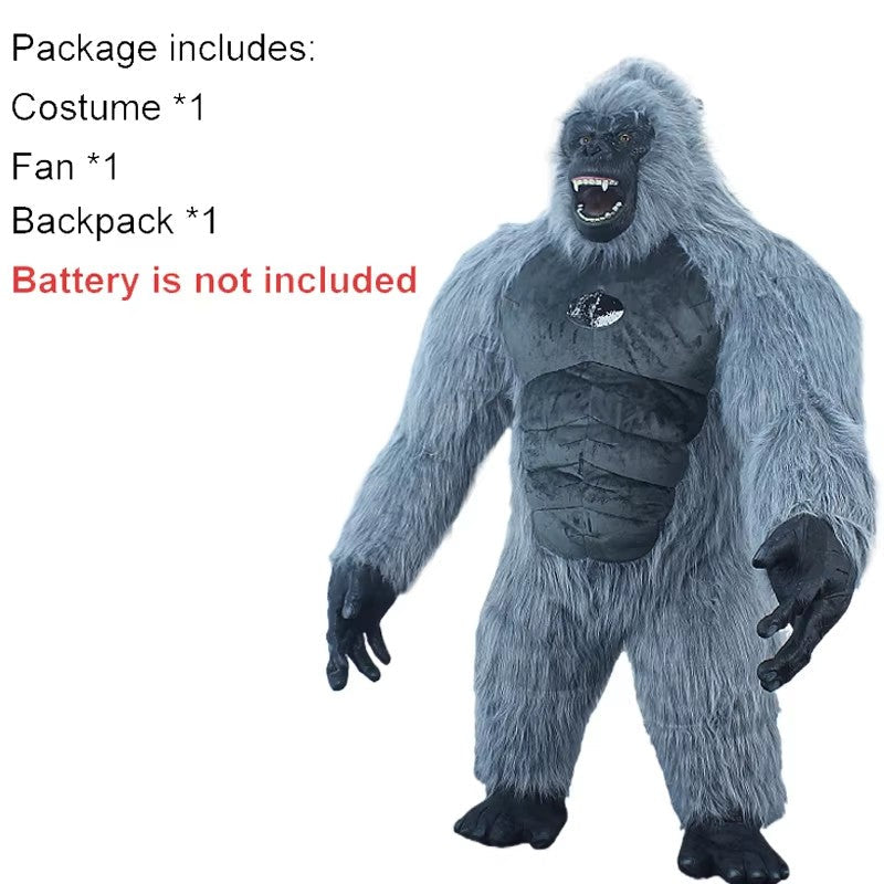 US stock Inflatable Polar Bear Costume Mascot for Advertising Christmas Halloween Adult Fursuit Panda Gorilla Carnival Suit