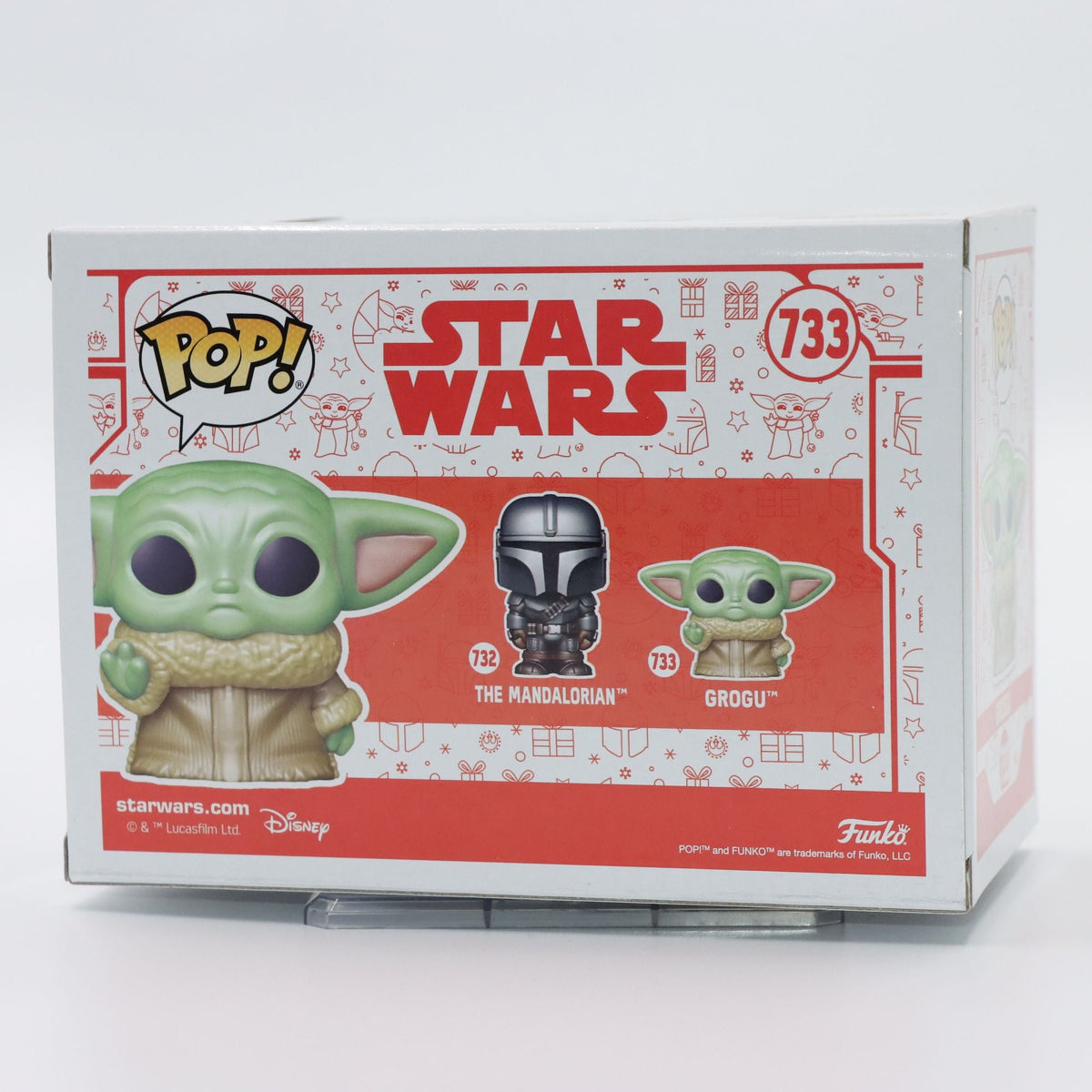 Original Funko Pop Star Wars The Mandalorian Grogu #733 Official Collectible Vinyl Action Figure Desktop Decor Model Toy Gift
