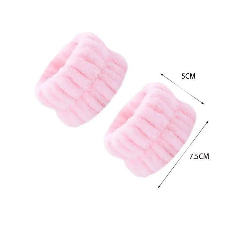 Wrist Washing Belt Soft Cotton Towel Face Wash Absorbent and Moisture-proof Hand Towel Wrist Wash with Coral Fleece Splash Proof