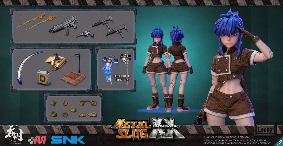 In Stock TUNSHI TS-012 1/12 Metal Slug LEONA Heidern Double Head Full Set 6 Inch Action Figure Model Toy