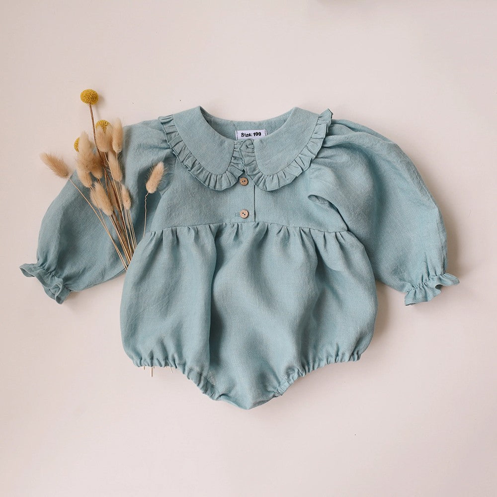 Vintage Floral Baby Girl Romper Spring Baby Girl Clothes For Wedding Party