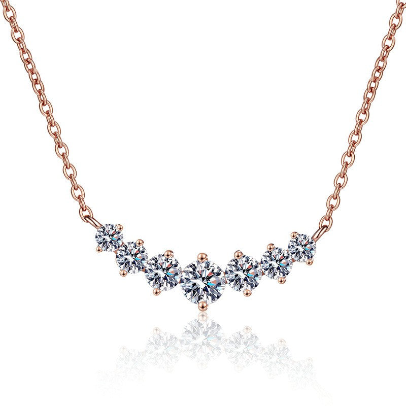 1.7-5.0ct D Color Moissanite Woman Pendant Sier Necklace For Women Chains Party Bridal Fine Jewelry 925sterling Silver Necklace