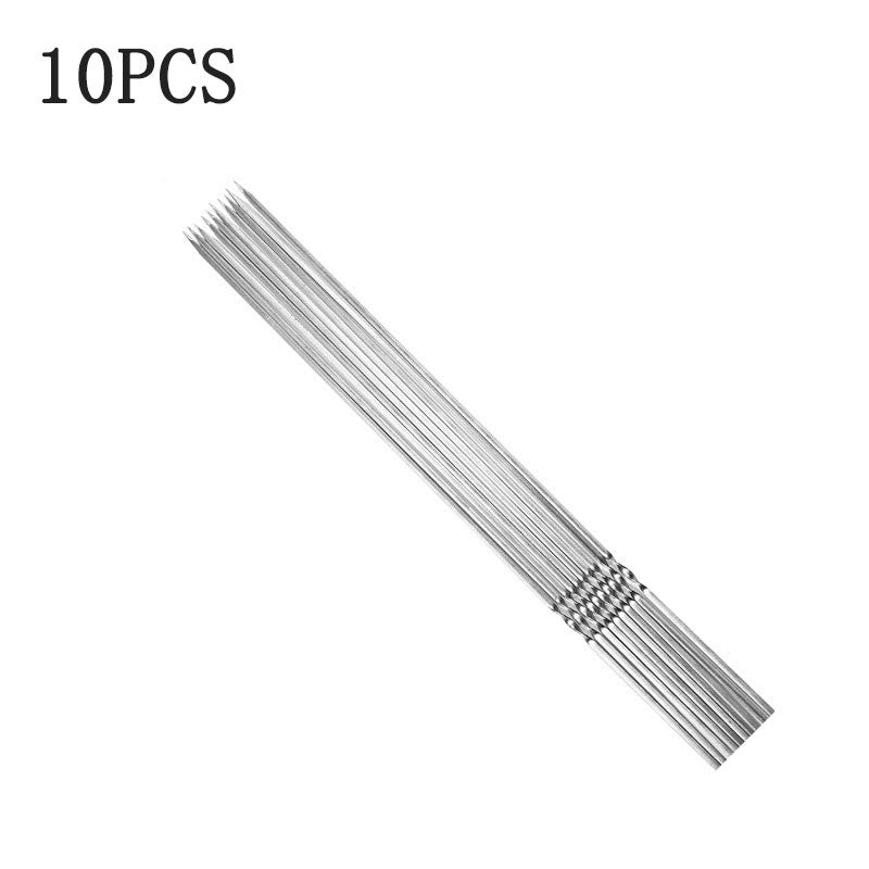 30PCS Flat metal barbecue skewers long hook stainless steel wide sharp reusable barbecue skewers set suitable for meat, shrimp