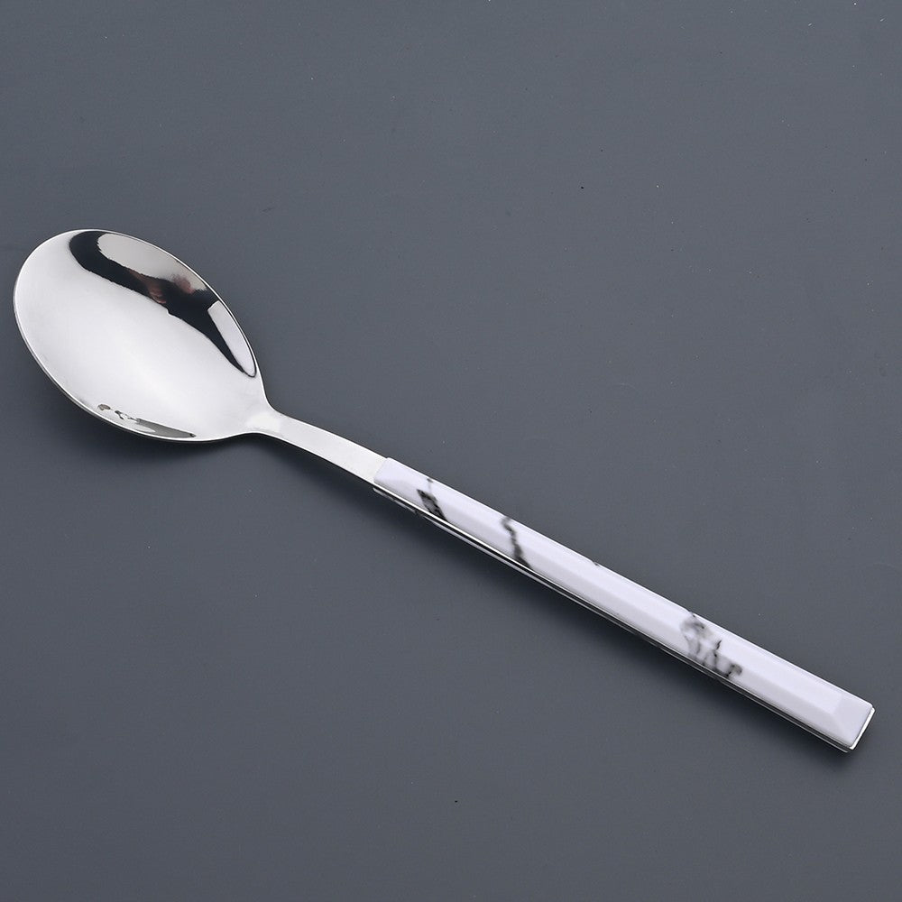 30Pcs Cutlery Set Stainless Steel Imitation Marble Flatware Fork Spoon Knife Dinner Kitchen Dinnerware Silverware Tableware Set