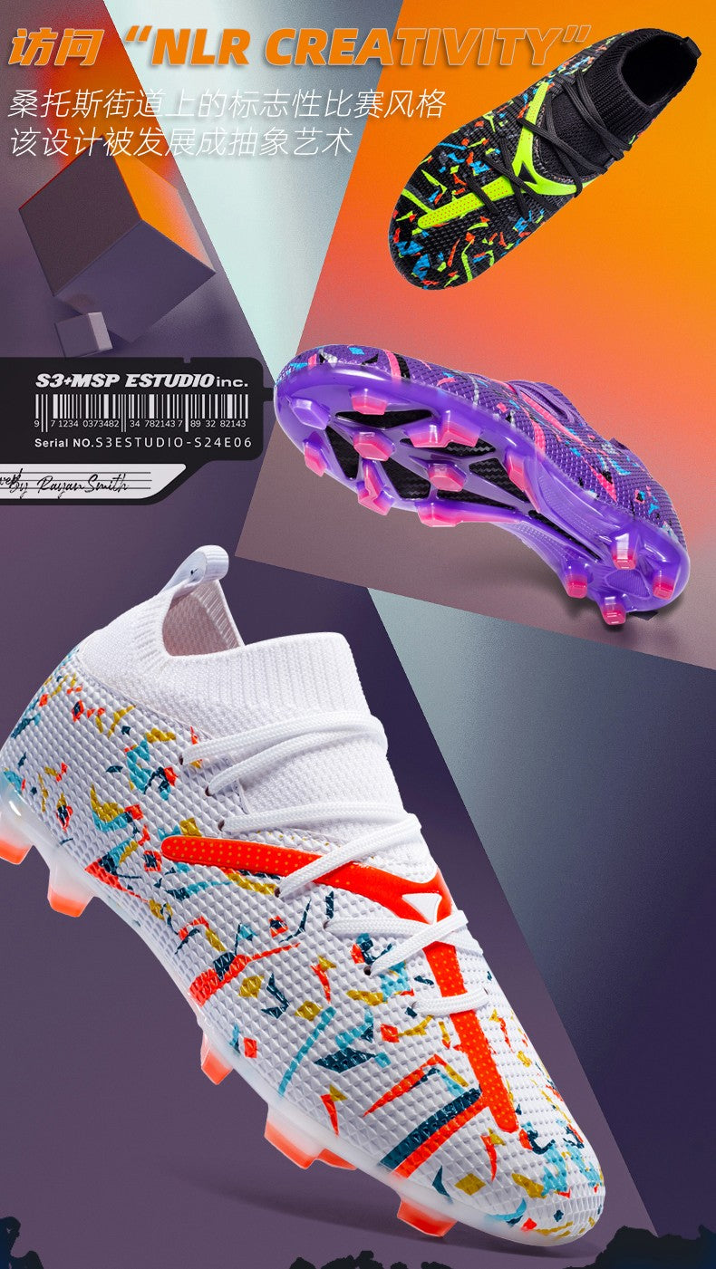 Mens Football Field Boots Ultralight Turf Indoor Society Training Soccer Shoes Cleats for Kids Sneakers TF/FG Football Shoes