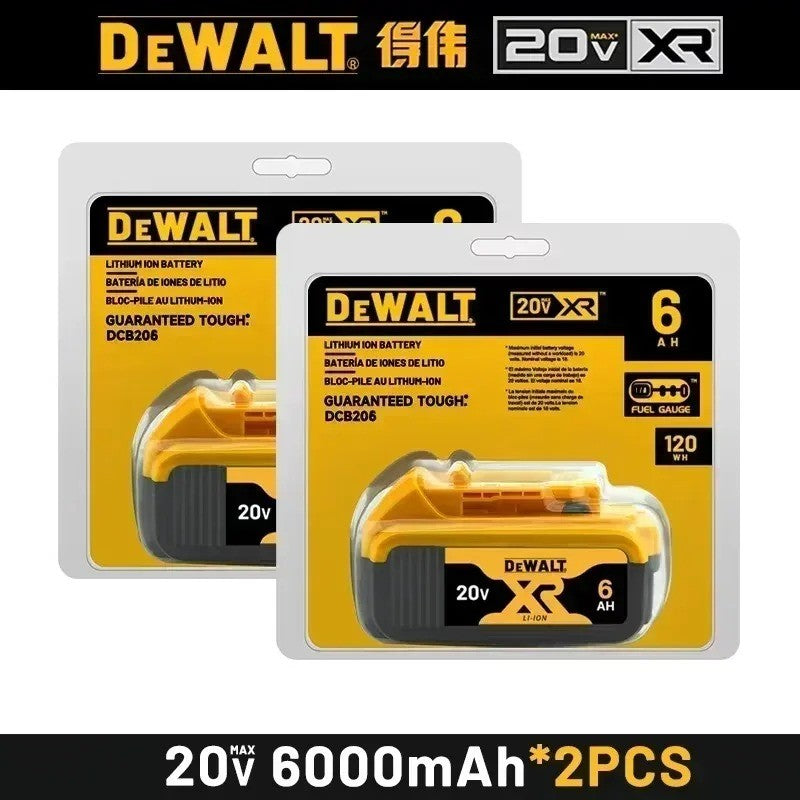 New 100% Original 6Ah 20V Original Dewalt Power Tool Battery DCB206 DCB206 20V Battery DCB205 DCB200