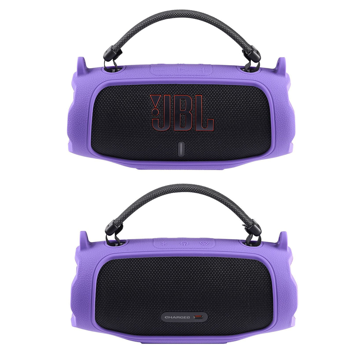 Portable Bluetooth Speaker Carry Silicone Case,Soft Protective Sleeve Cover with Shoulder Strap for JBL Charge 6 Speaker
