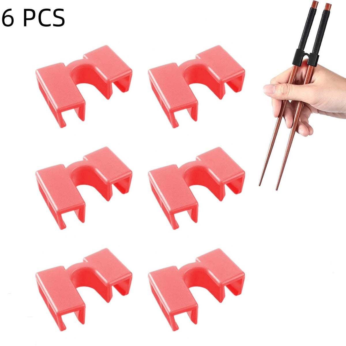 5/6PCS Reusable Chopsticks Trainers Non-Slippery Reusable and Replaceable Asian Helper for Kids Adults Beginner Each Age Learner