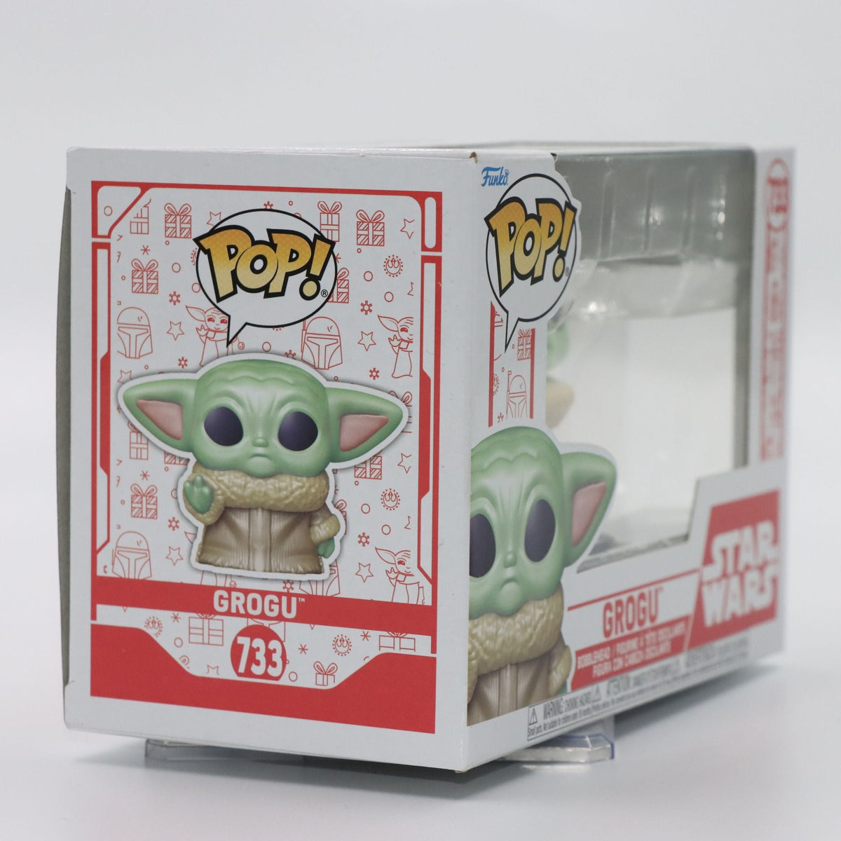 Original Funko Pop Star Wars The Mandalorian Grogu #733 Official Collectible Vinyl Action Figure Desktop Decor Model Toy Gift