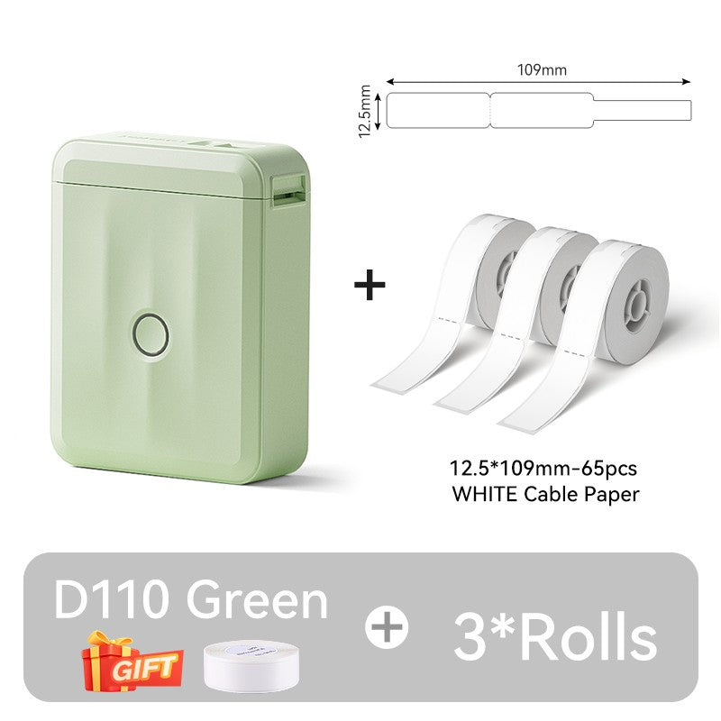 NIIMBOT D110 Upgraded Version Thermal Label Printer Mini Portable Smart Label Maker With Tape for Office Home Kitchen School