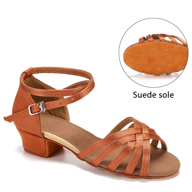 Girls Dance Shoes Kids Child Girl's Ballroom Latin Dance Shoes for Women Modern Jazz Dancing Shoes Training Shoes Salsa Sandals