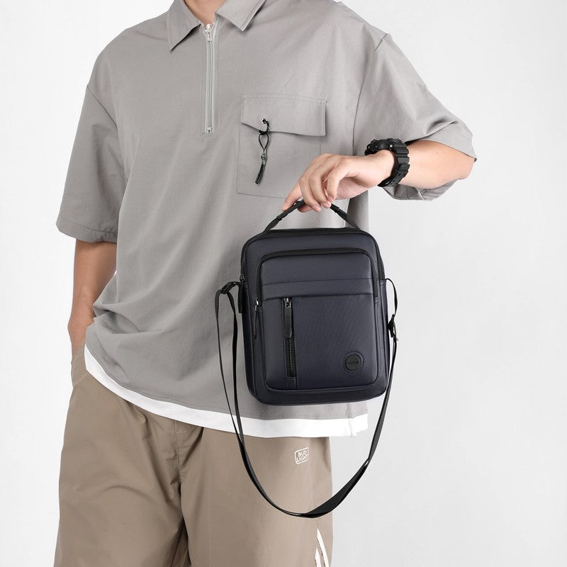 Men's Crossbody Bag - Multi-Compartment Business Shoulder Bag with Adjustable Strap, Compact Design for Travel & Everyday Use