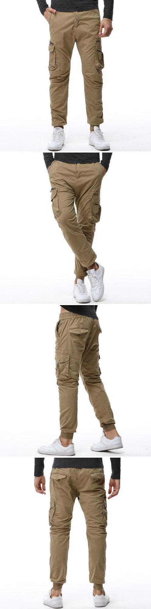 2025 Fashion Spring Mens Tactical Cargo Pants Men Joggers Army Military Casual Cotton Pants Hip Hop Ribbon Male army Trousers 38