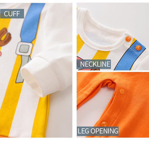 Spring And Autumn Newborn Anime Style Role Play Cotton Comfortable Soft Girl Boys 0-18m Long Sleeved Baby Bodysuit