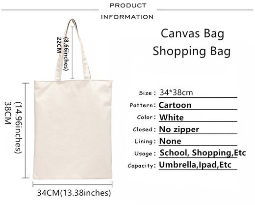 KATSEYE Korean Shopping Bag Print Original Design White Unisex Fashion Travel Canvas Bags