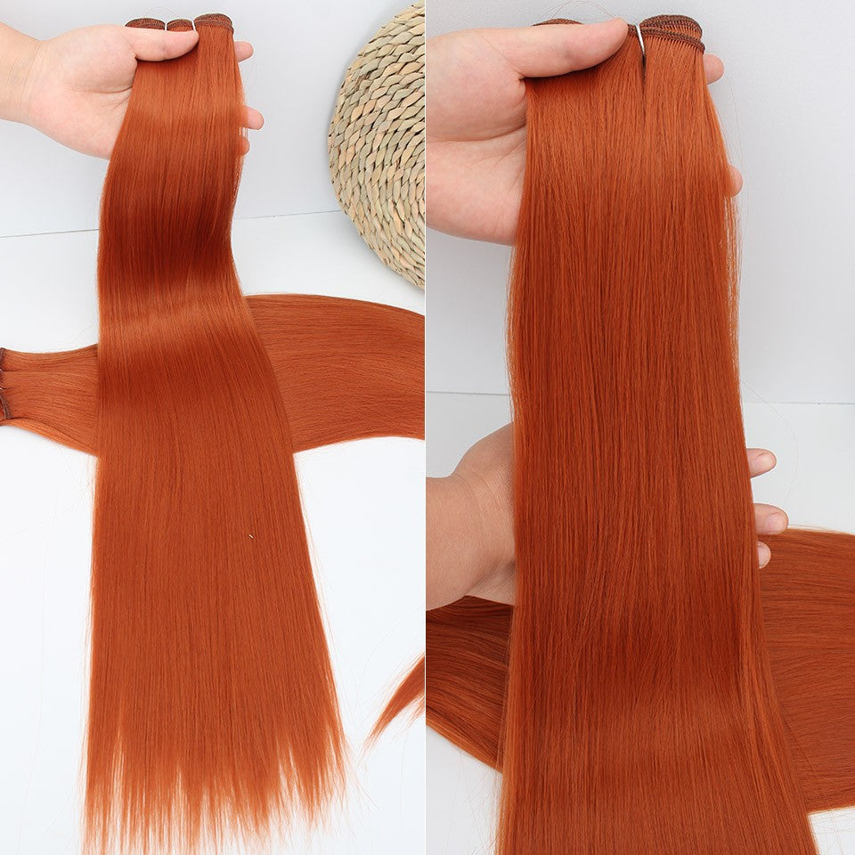 Russia Straight Hair Weave Bundles 65cm 200G Fiber Synthetic Hair Extensions Bio Protein Heat Resistant Ponytail Cosplay Hair