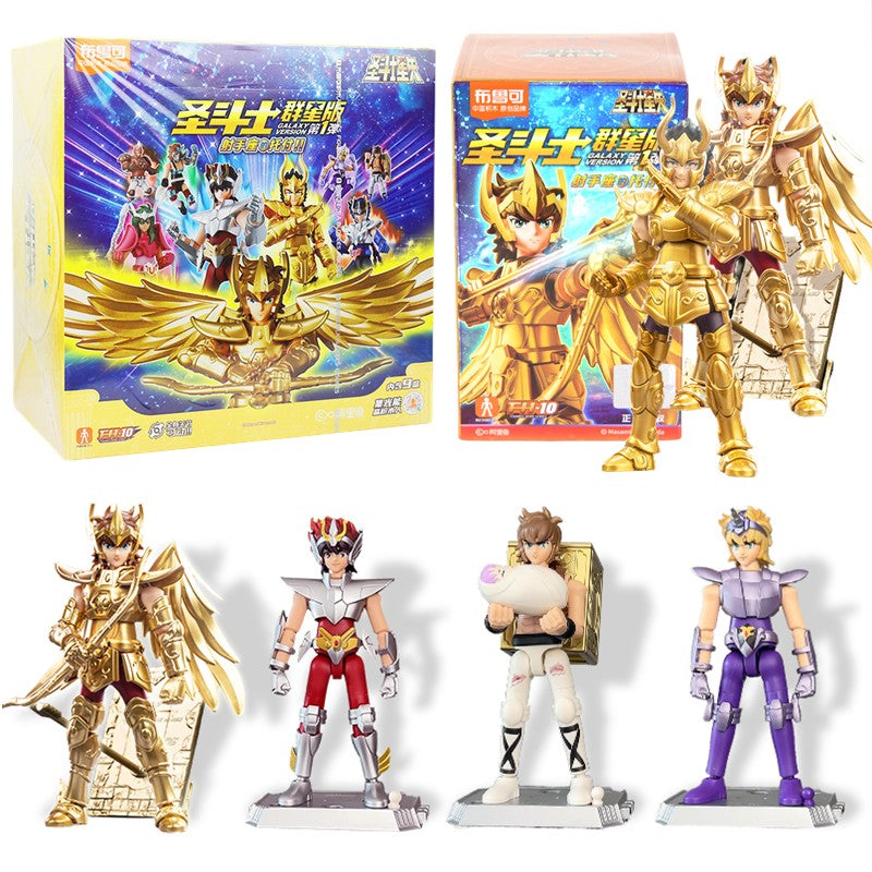 Blokees Gold Saint Action Figure Galaxy Version 02 Libra Dohko Sagittarius Saint Seiya Assembling Toys Children Birthday Gift