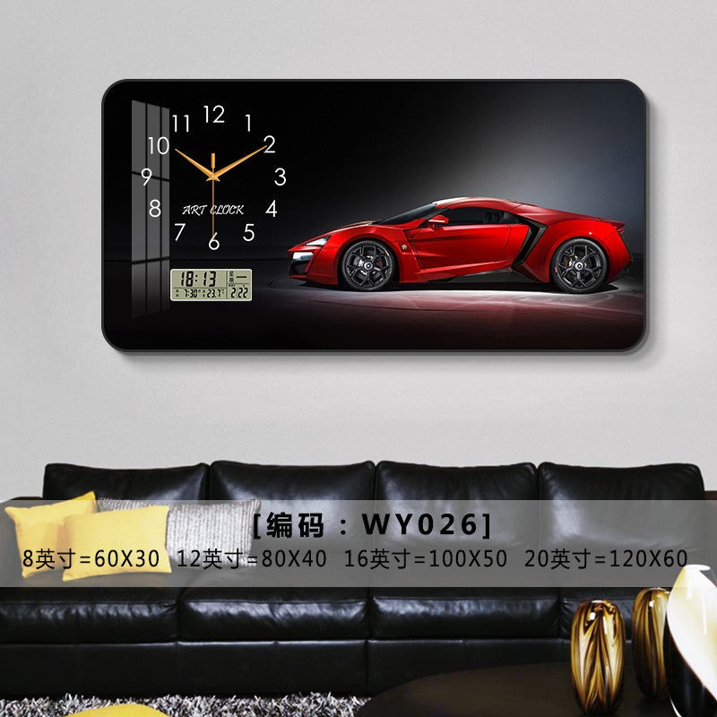 Car Clock Living Room Creative E-sports Room Silent Clock Auto Repair Beauty Shop Personality Art Decorative Painting Wall Clock
