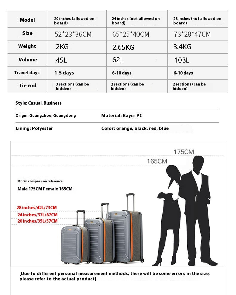 New Folding Luggage Multifunctional Design20Inch Boarding Business Password Suitcase