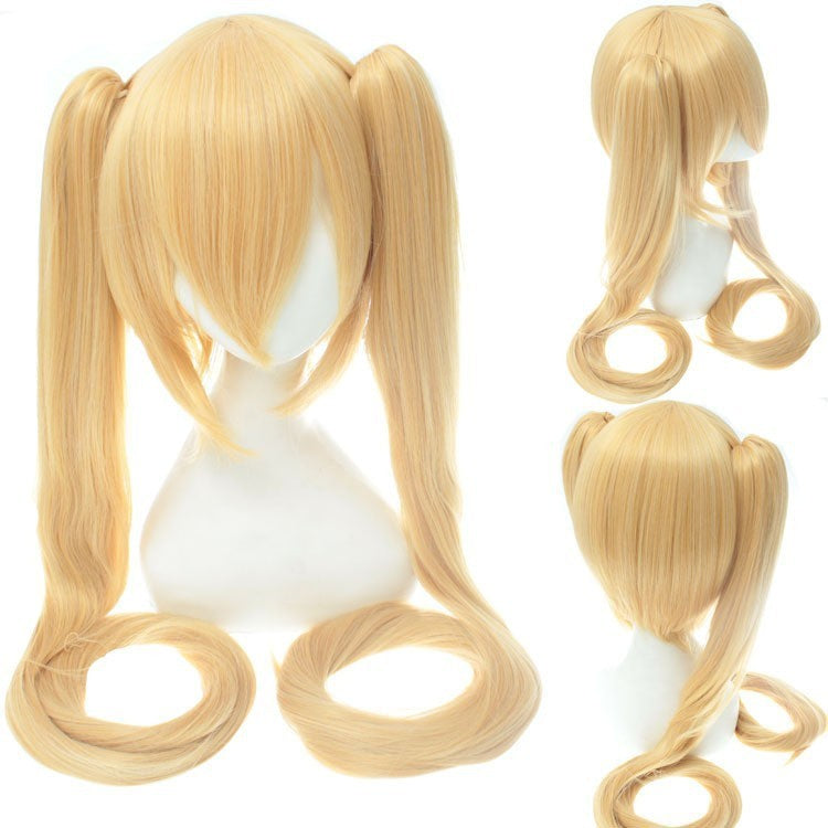 28 Colors Mi Ku Cosplay Wig Long Heat Resistant Synthetic Hair Clip Ponytails Halloween Party Wigs + Wig Cap Snow Mi Ku