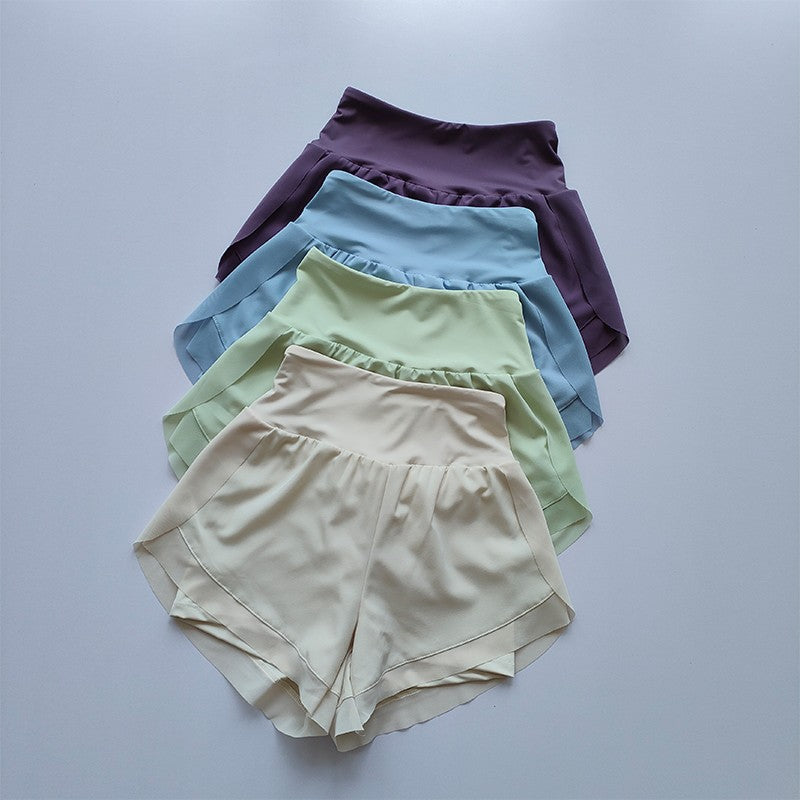 Summer Women's Sports Shorts Mesh 2 In 1 Quick-dry Yoga Shorts Breathable Fitness Shorts High Waist Fitness Running Shorts