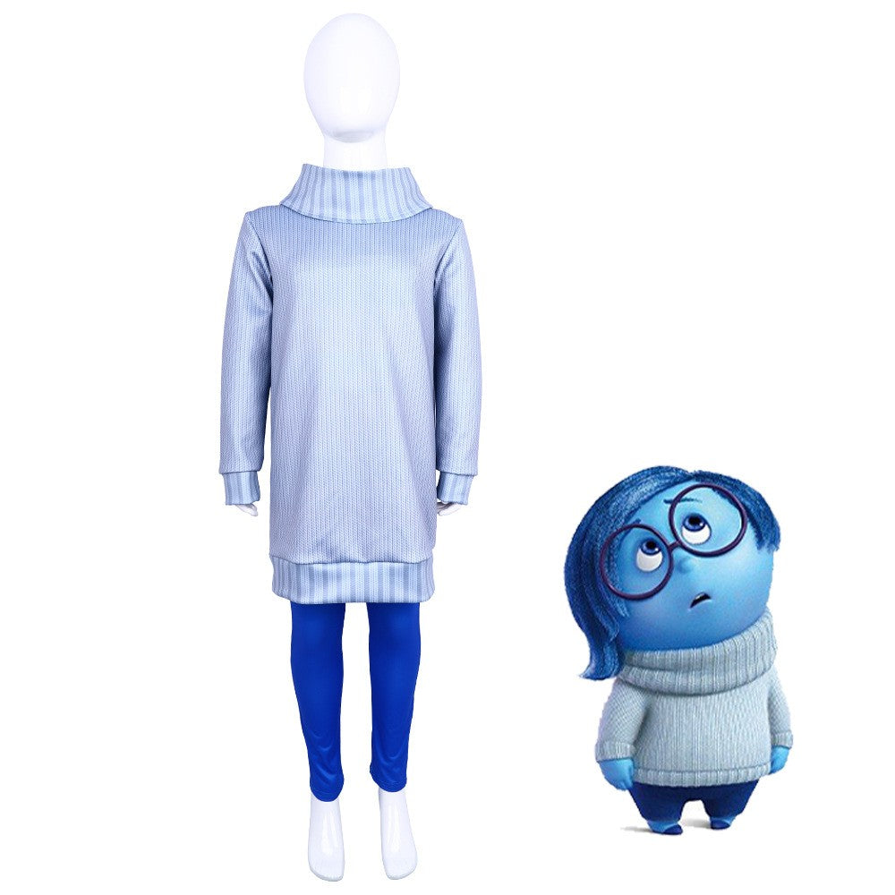 Inside Out Cosplay Costume Inside Out 2 Cartoon Anger Fear Sadness Anxiety Kids Boy Girls Halloween Carnival Party Dress Up