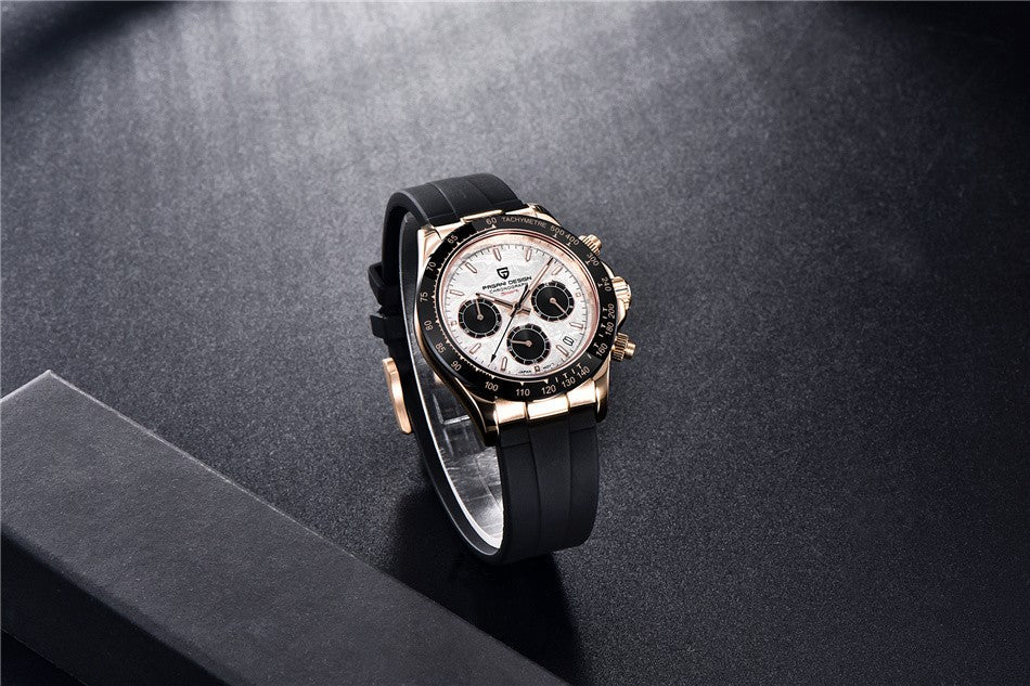 40mm New V2 PAGANI DESIGN Men's Quartz Watches Sapphire Retro Chronograph Stainless Steel Waterproof Watch Men Relogio Masculino