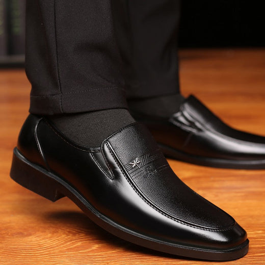 Leather Shoes Men's Business Shoes Luxury Brand Loafers Dress Moccasins Breathable Slip on Black Driving Shoes Male Formal Shoes