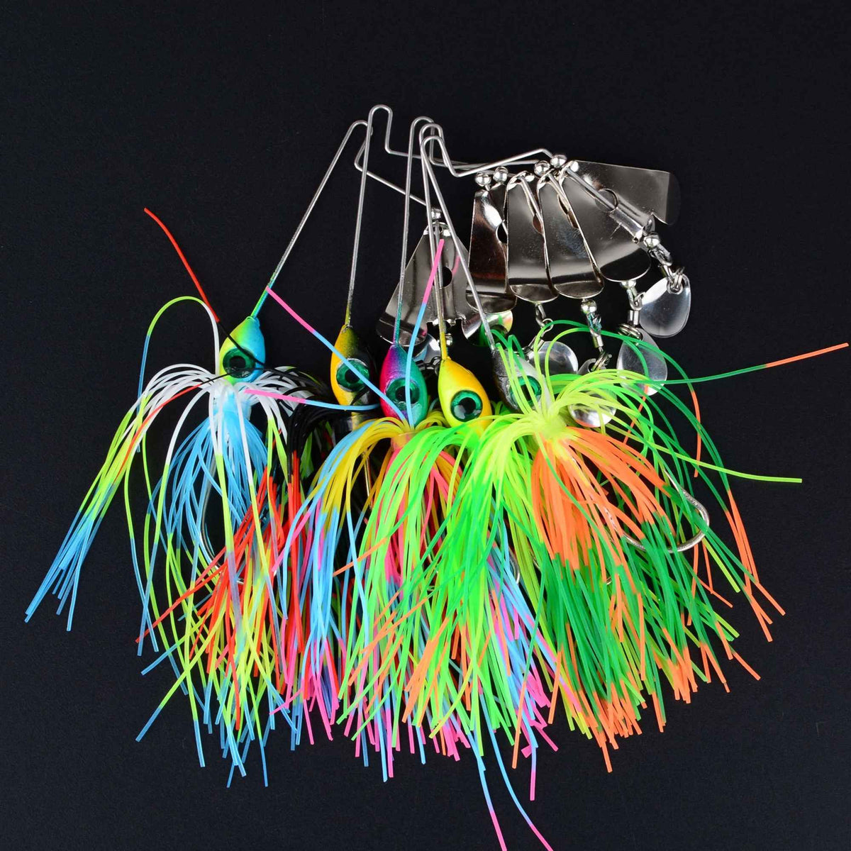 5Pcs Spinner bait Bass jig Weedless fishing lure Buzzbait wobbler chatterbait for bass pike walleye fish Tackle