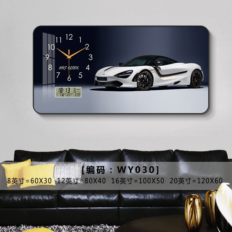 Car Clock Living Room Creative E-sports Room Silent Clock Auto Repair Beauty Shop Personality Art Decorative Painting Wall Clock