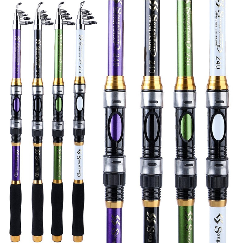 Sougayilang 1.8M-3.3M Carp Fishing Rod Cost-effective FRP Material Fishing Pole Maximum Load 8kg Telescopic Fishing Rod Pesca