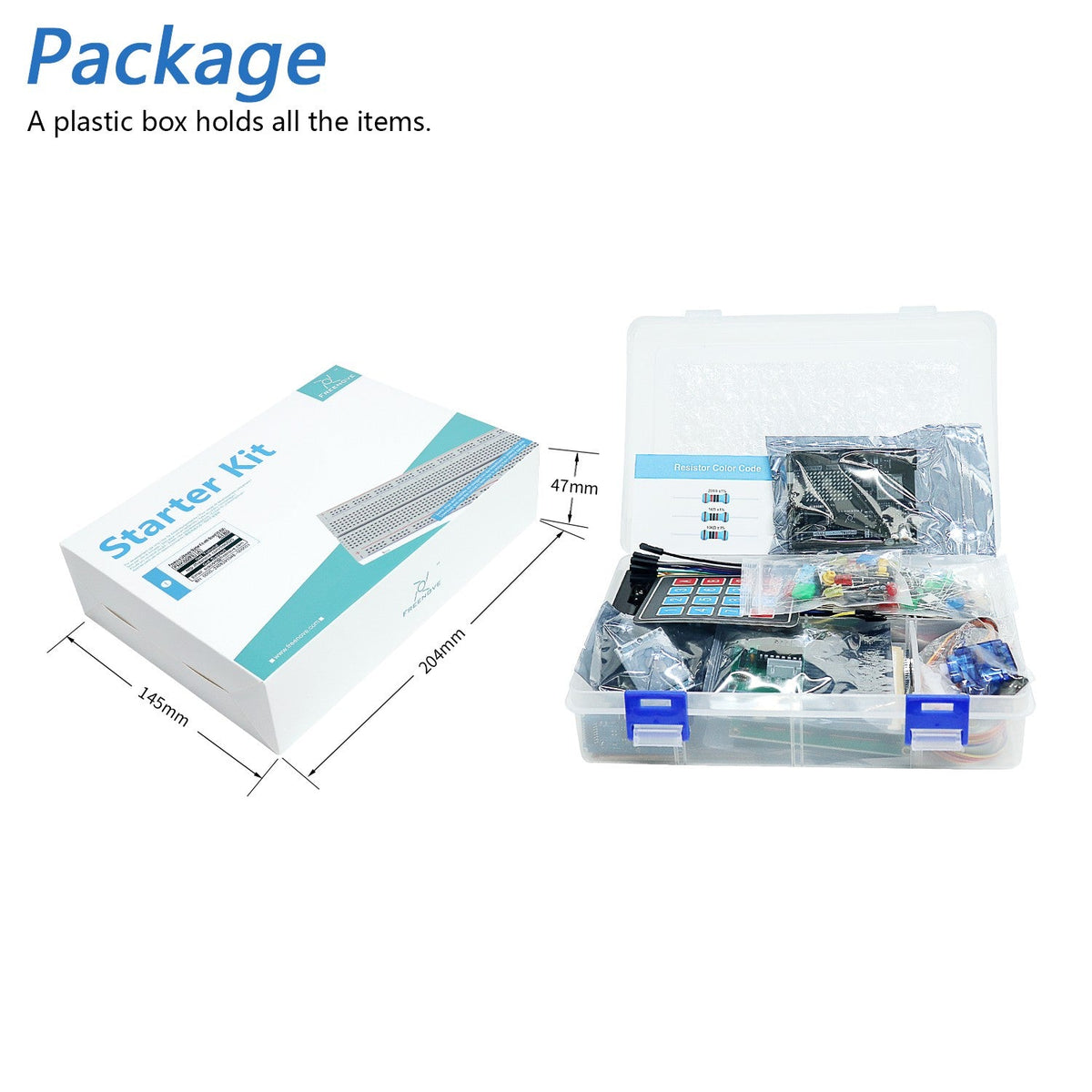 Freenove Ultimate Starter Kit for Arduino UNO R4 V5 WiFi Mini, Arm Cortex-M4, 399-Page Detailed Tutorial, 220 Items, 78 Projects