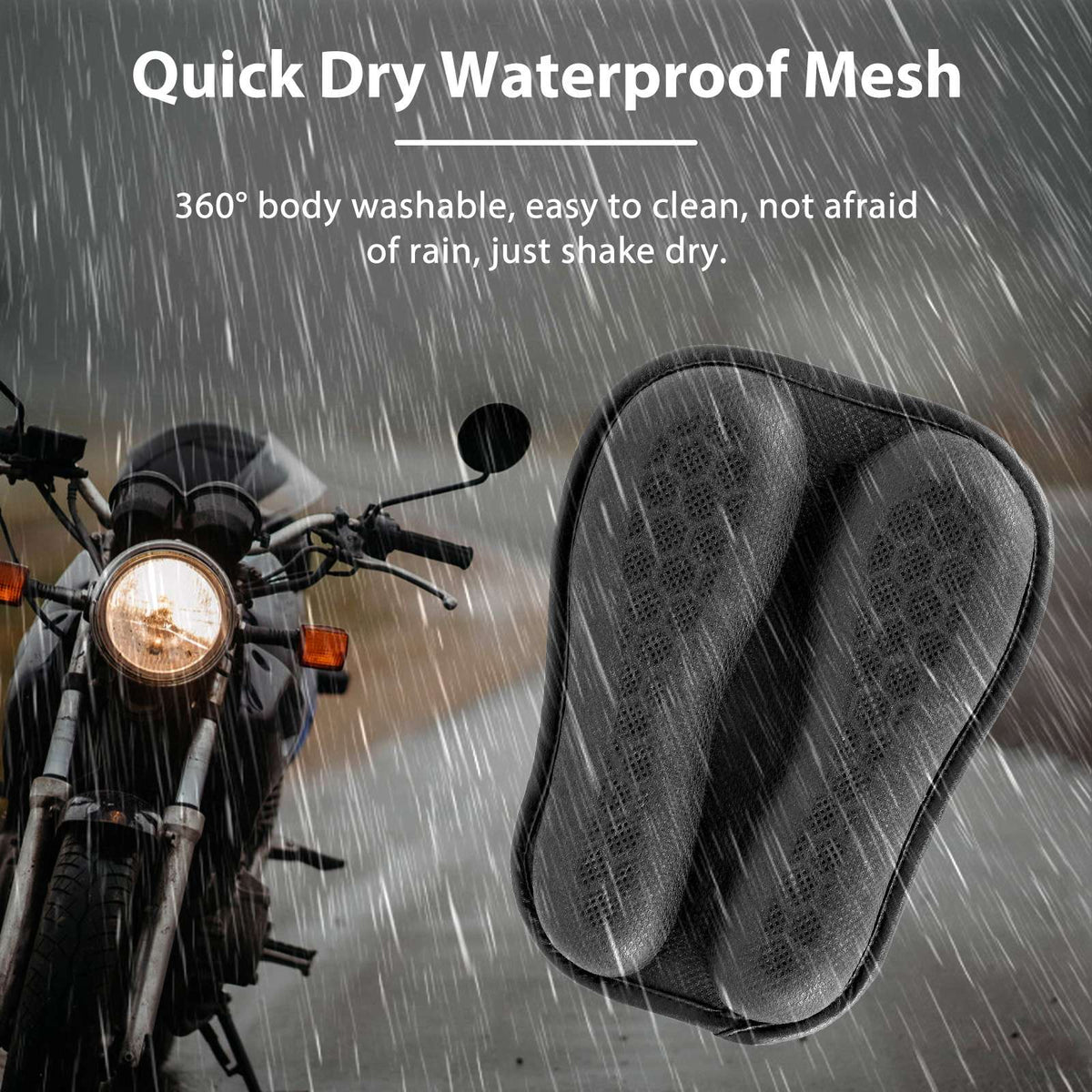 Motorcycle Seat Cushion Non-slip 3D Breathable Mesh Structure Soft and Comfortable Sun Protection Motorcycle Accessories