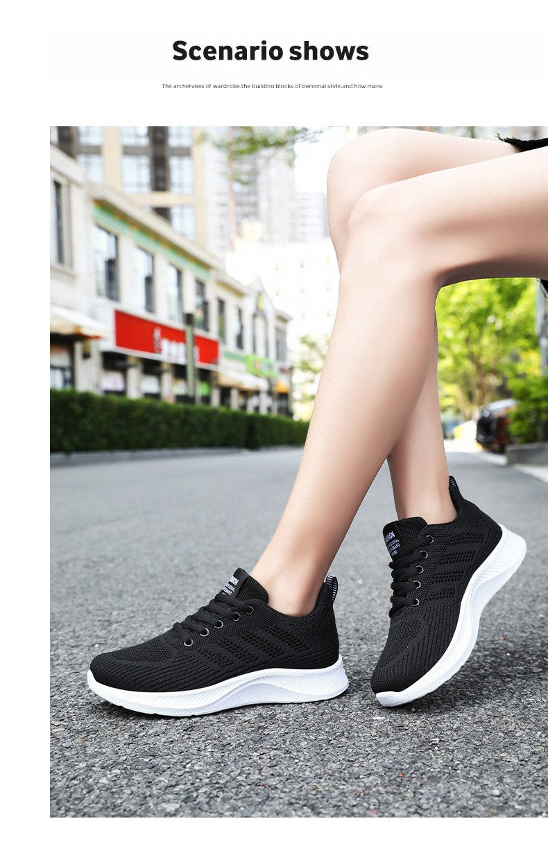 Litfun Women's Casual Sports Shoes Fashion Female Soft Bottom Sneakers Breathable Mesh Running Shoes Leisure Light Flats Shoes