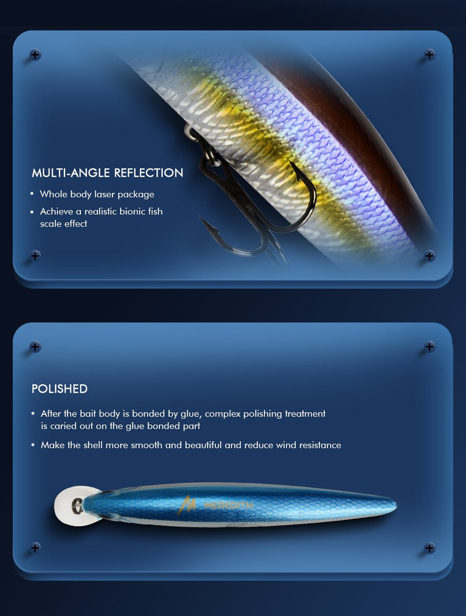 MEREDITH JERK MINNOW 100F 14g Floating Wobbler Fishing Lure 24Color Minnow Lure Hard Bait Quality Professional Depth0.8-1.0m