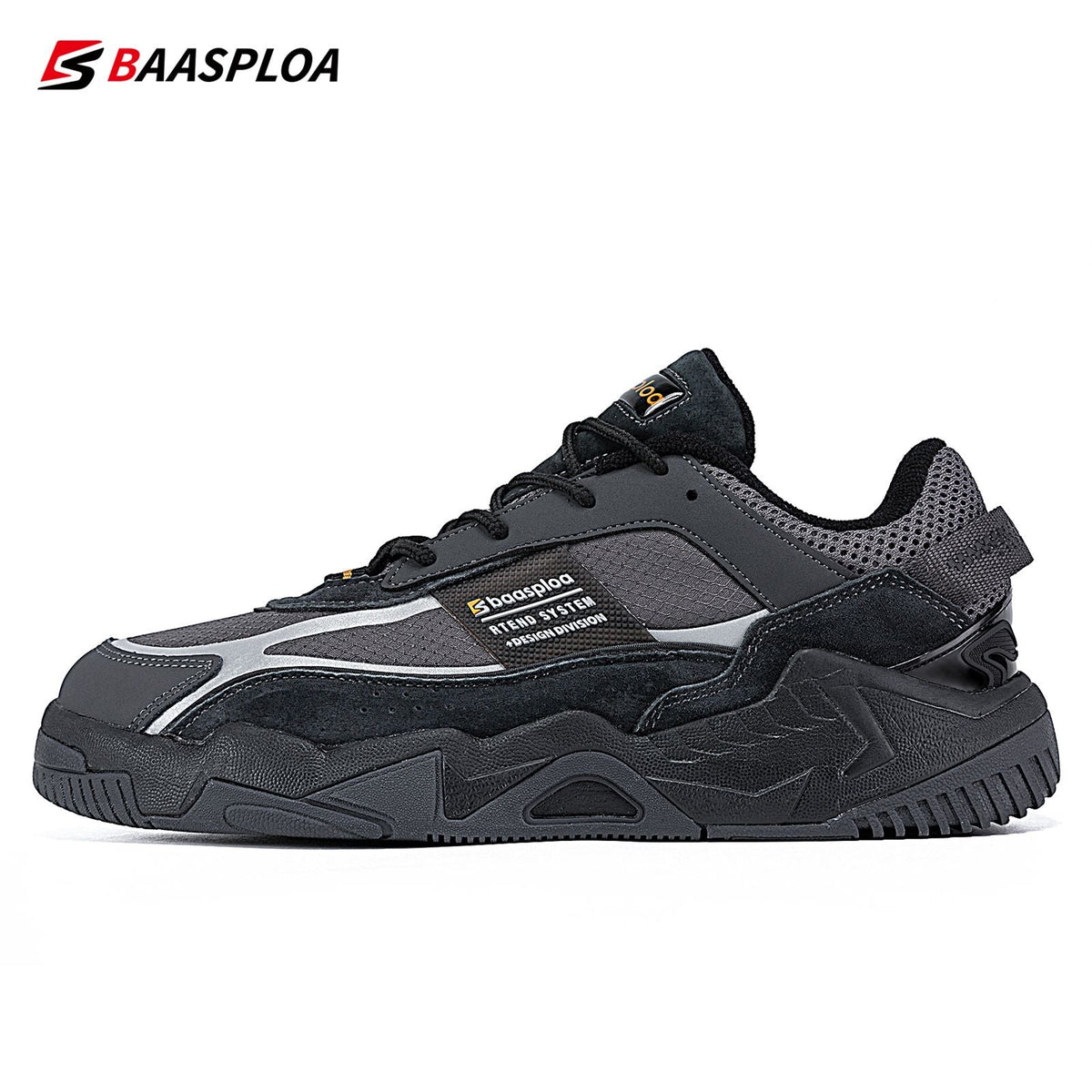 Baasploa New Men's Shoes Outdoors Walking Sneakers Waterproof Shoes Comfort Tenis for Men Non-Slip