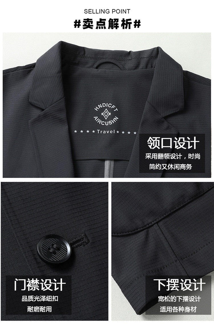 2025 Summer Ice Silk Thin Sunscreen Suit Jackets for Men Classic Business Casual Blazers Wedding Social Dress Coat Men Clothing