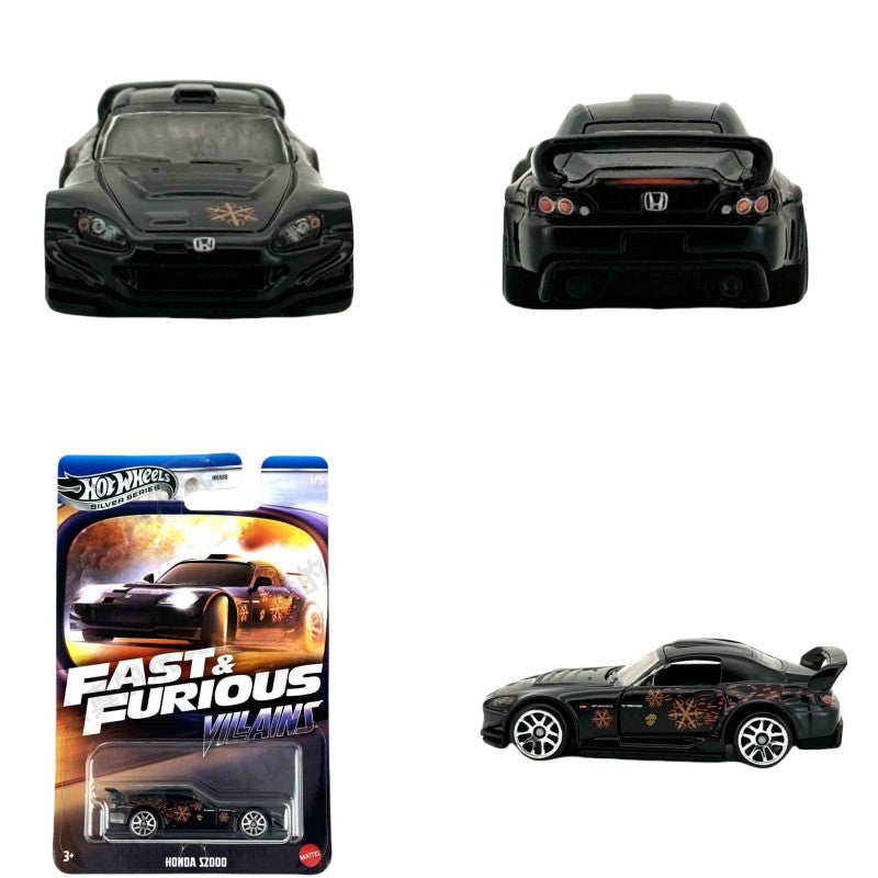 Hot Original Hot Wheels Silver Car Fast & Furious Villains Themed Asst Mix 2 HNR88 J 1/64 Diecast Vehicle Models Cars Toys Boys