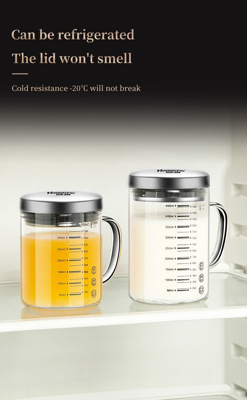 Y-244 Milk Cup Caffeine Beaker Mug Graduated Beaker With Handle Borosilicate Glass Multi-Function Food Grade Measuring Cups