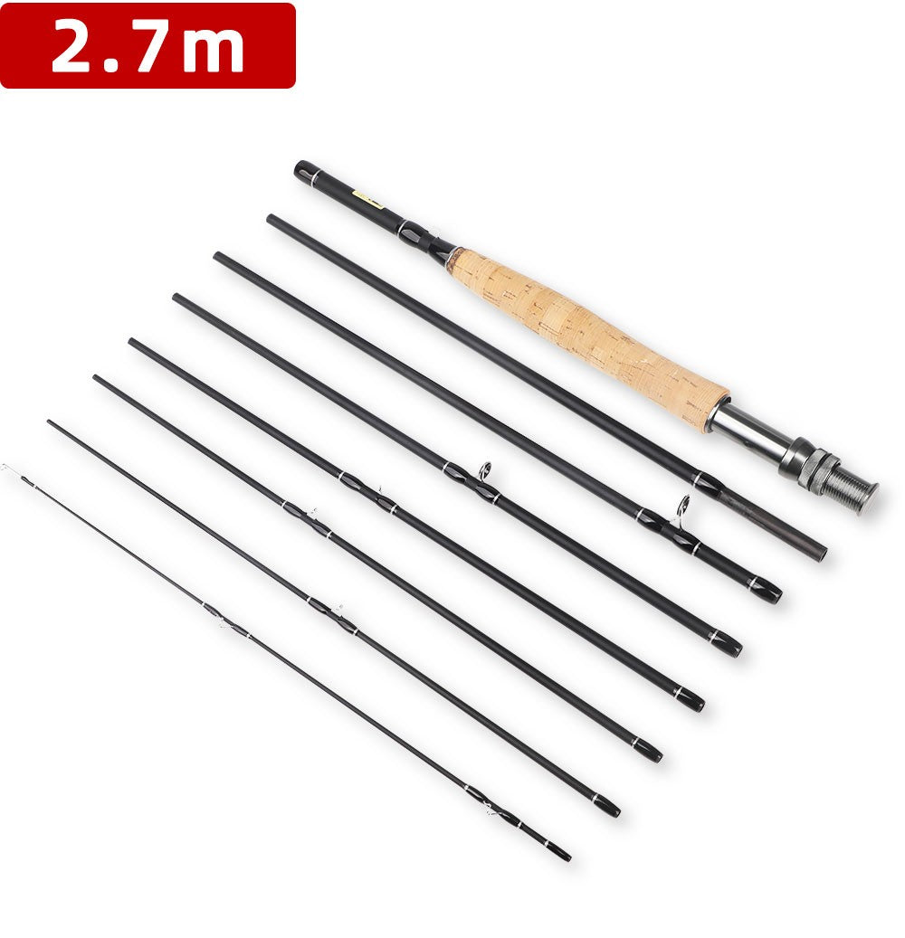 Fly Fishing Rod Multinodal#5-6, 7-Section/8-Section Carbon Fiber Travel Rod